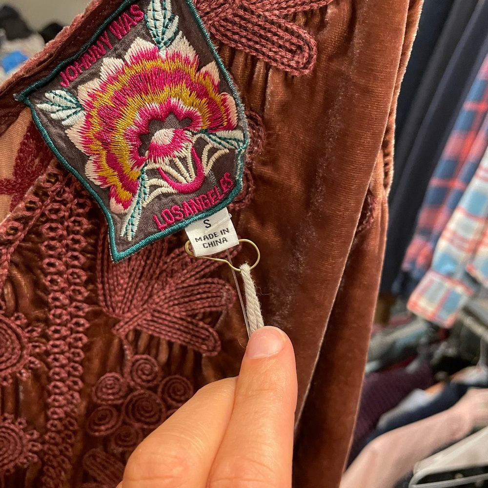 Maroon velvet top